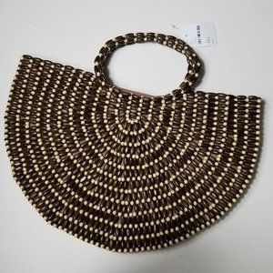 Free People Boho Wood Beaded Bag/Tote